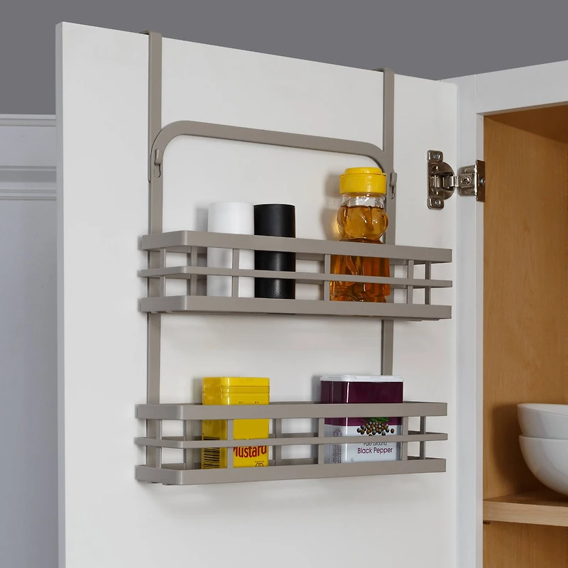Honey Can Do Gray Cabinet Door Spice Rack