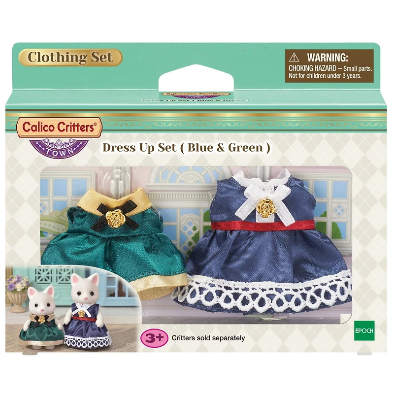 Calico Critters™ Green & Blue Dress Up Set