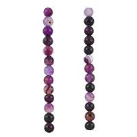 Purple Agate Round Beads by Bead Landing