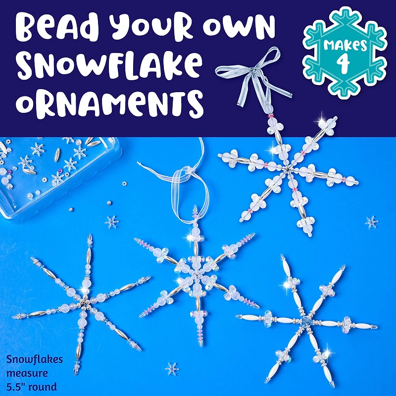 Creativity for Kids® Beaded Snowflake Ornaments