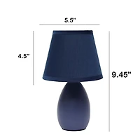 Creekwood Home Nauru 9.5" Petite Oblong Table Lamp