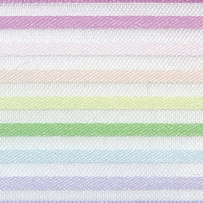 1.5" x 3yd. Pastel Rainbow Striped Wired Sheer Ribbon by Celebrate It™ 360°™