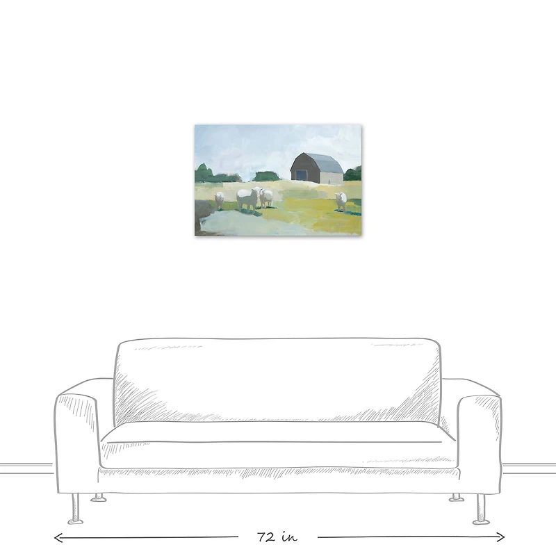 Barn Cows 20" x 30" Canvas Wall Art