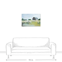 Barn Cows 20" x 30" Canvas Wall Art