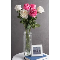 DII® Pink Flower Open Rose Set, 6ct.