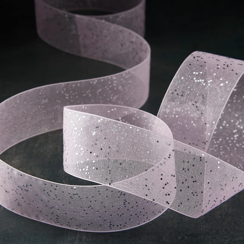 1.5" x 3yd. Sheer Glitter Ribbon by Celebrate It®