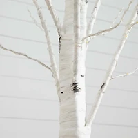 3ft. Pre-Lit White Birch Artificial Tree, Warm White LED Lights