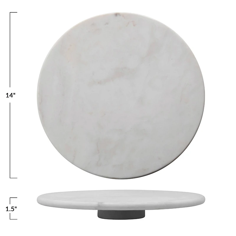 Hello Honey® 14" White Marble Lazy Susan