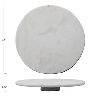 Hello Honey® 14" White Marble Lazy Susan