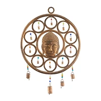 Bronze Eclectic Buddha Windchime, 14" x 1" x 25"