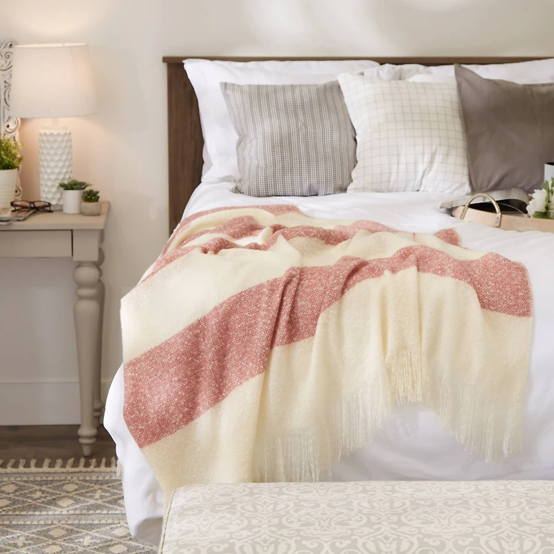 Rugby Stripe Acrylic Throw