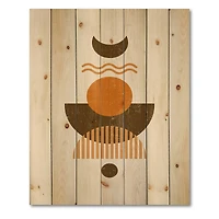 Designart - Abstract Sun and Moon In Earth Tones