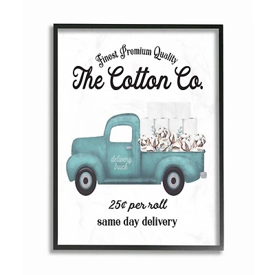Stupell Industries Toilet Paper Delivery Truck Framed Wall Art