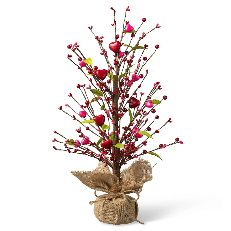 Glitzhome® 20" Valentine's Berry Heart Table Tree
