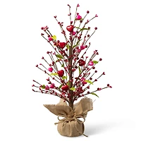 Glitzhome® 20" Valentine's Berry Heart Table Tree