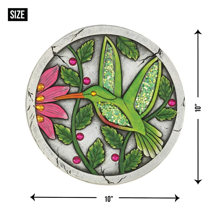 Green Hummingbird Garden Stepping Stone