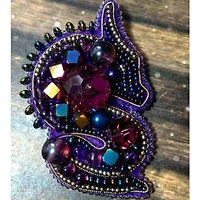 Crystal Art Beadwork Kit For Creating Broоch The Dragon