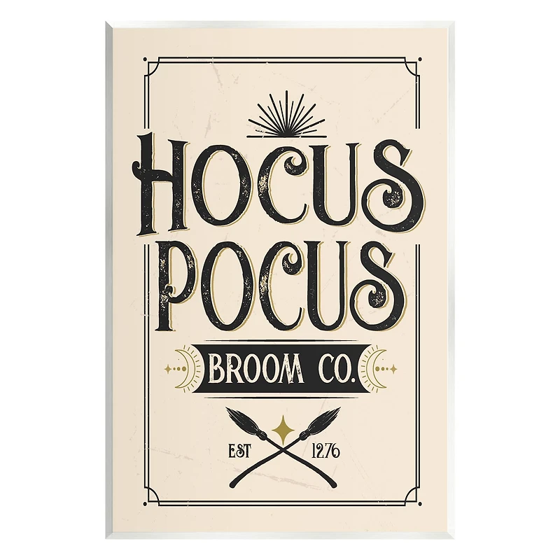 Stupell Industries Hocus Pocus Broom Co Sign Wall Plaque Art