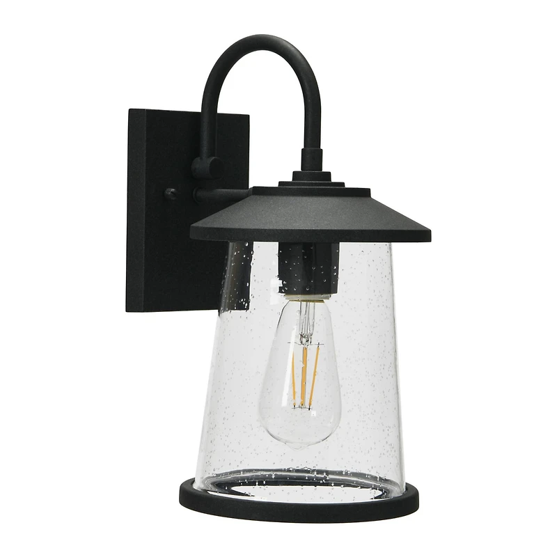 Hello Honey® Robert Stevenson Lighting Hudson 14.5" Distressed Zinc Metal & Seedy Glass Outdoor Light