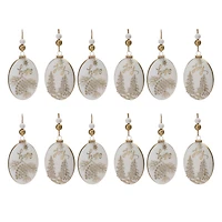 Hope & Joy Glittered Glass with Wood Beads Ornament Set