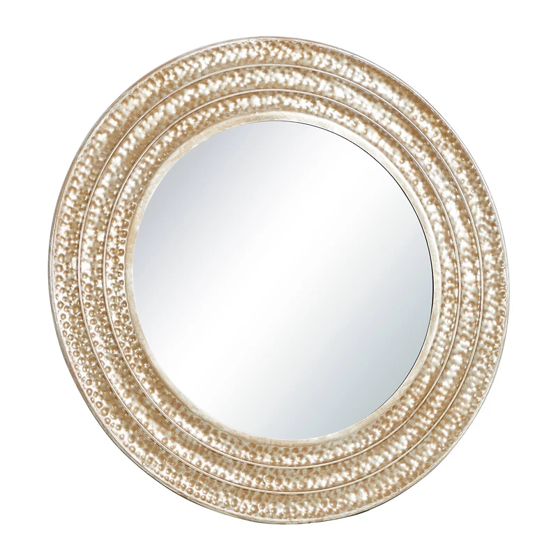 39" Gold Glam Metal Wall Mirror