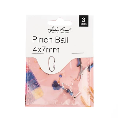 John Bead Must Have Findings 7mm Pinch Bails, 3ct.