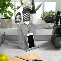 Kitchen Details Industrial Collection Gray Tablet and Utensil Holder