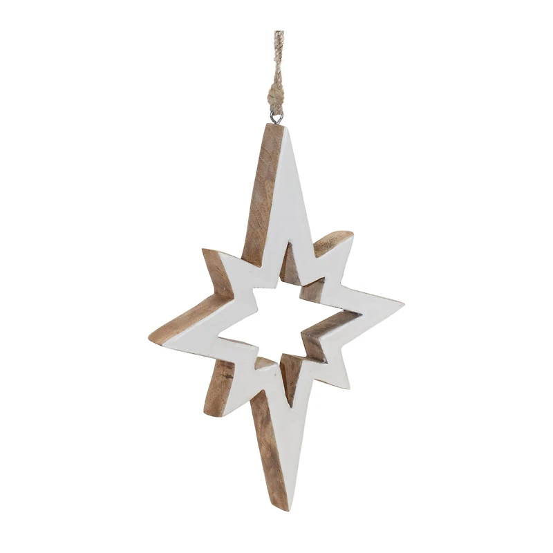 10" Wood Star Cut-Out Ornaments, 4ct.