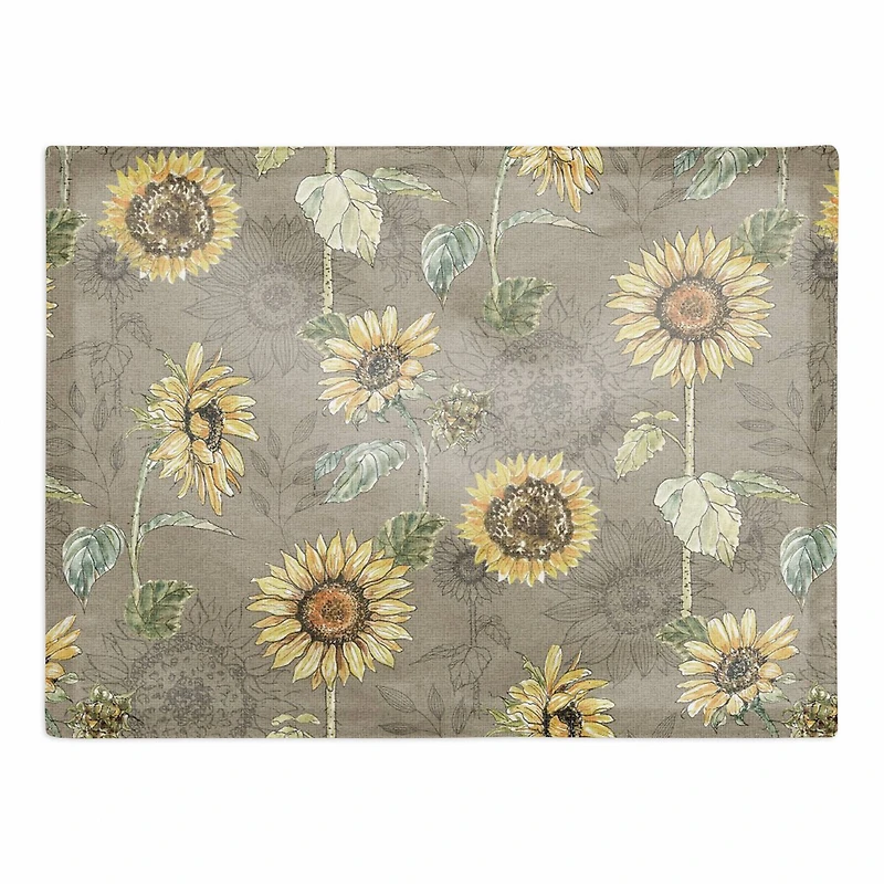 Sunflower Pattern Cotton Twill Placemat
