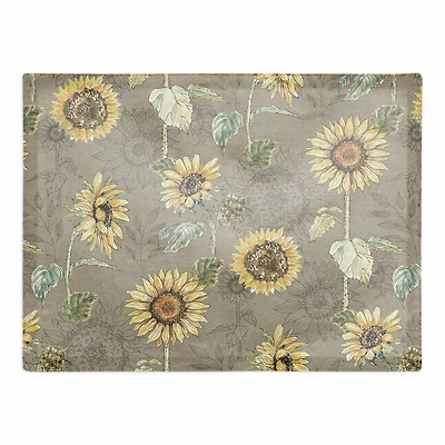 Sunflower Pattern Cotton Twill Placemat