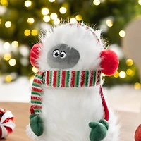 Glitzhome® 21"H Christmas Fabric Yeti Shelf Sitter