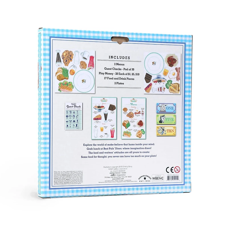 eeBoo Pretend Play Best Pals' Diner Set