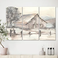 Designart - Farmhouse Barn Grey VII