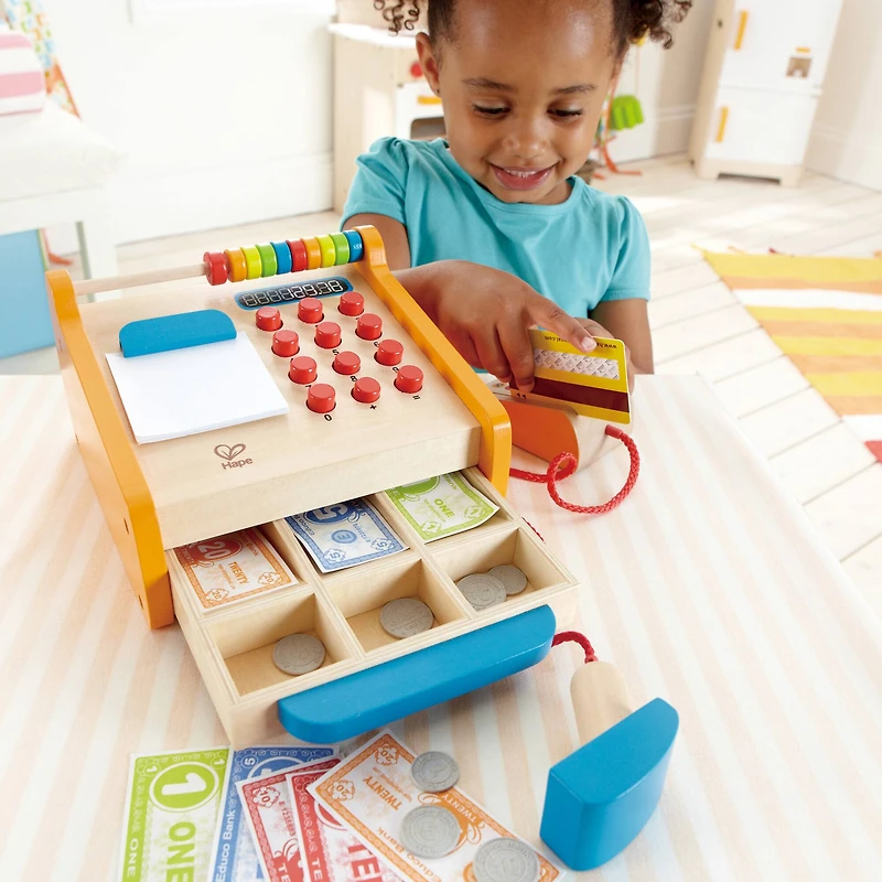 Hape Wooden Pretend Checkout Register Play Set