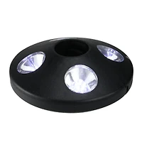 8" Black 4-Panel Patio Umbrella Light
