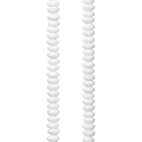 12 Pack: White Glass Rondelle Beads, 6mm by Bead Landing™
