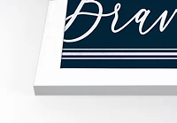 Home of the Brave White Framed Print Under Plexiglass