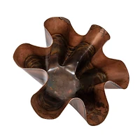 Hello Honey® 14.75" Oxidized Copper Metal Organic Shaped Planter