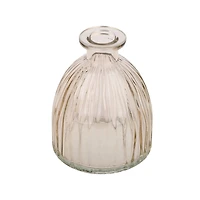 4" Ribbed Glass Vase Decorative Container by Ashland