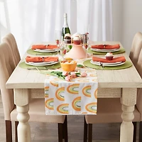Rainbow Print Table Runner 14" x 72"