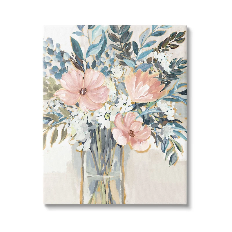 Stupell Industries Beautiful Flower Bouquet Painting Delicate Blossoms Canvas Wall Art