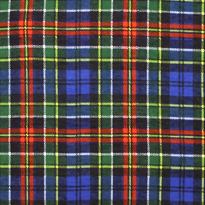 Camelot Fabrics Blue Scottie Plaid Flannel Fabric