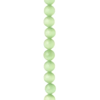 12 Pack: Peridot Cat's Eye Glass Round Beads, 10mm by Bead Landing™
