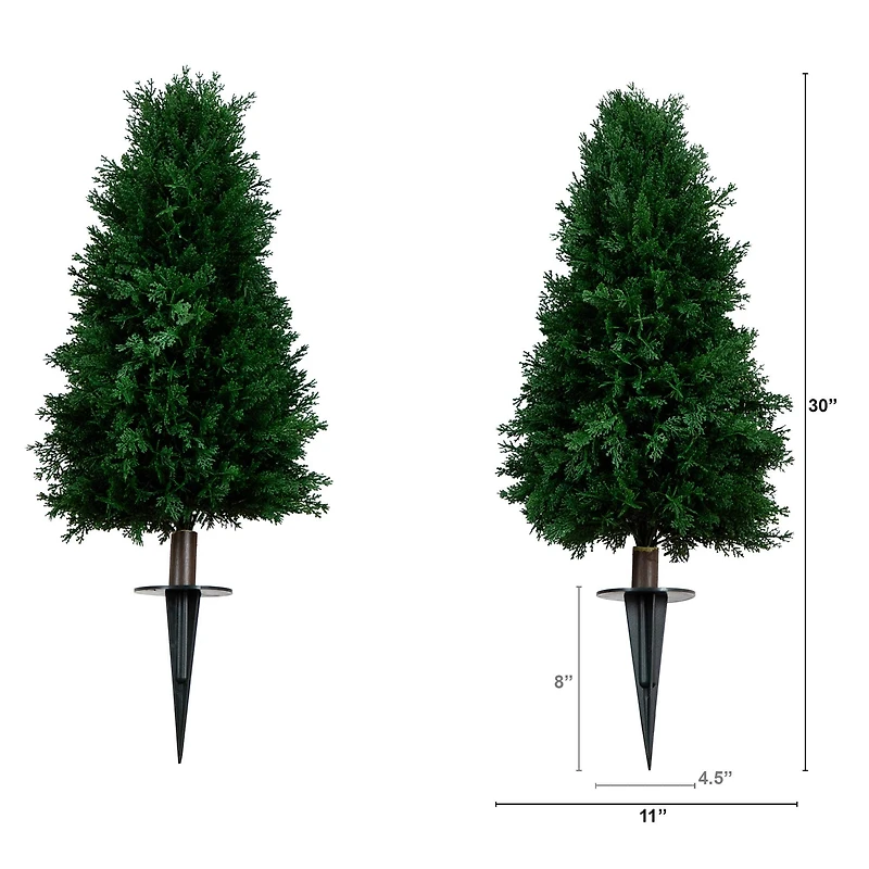 2.5ft. UV Resistant Cedar Plant Set with Integrated Ground Stake