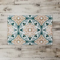 Faded Medallion Pattern Floor Mat