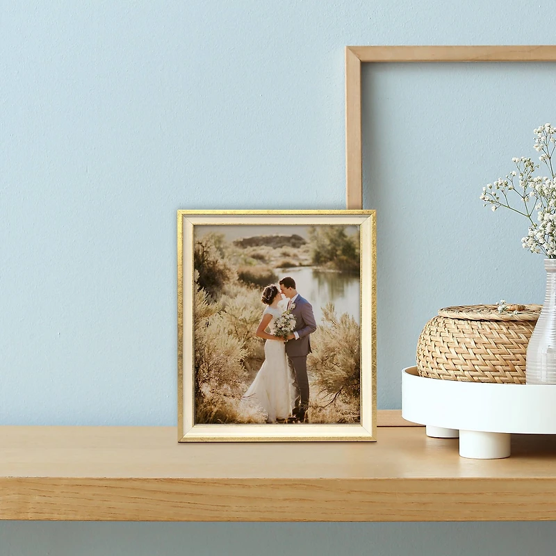 Expressions™ Cream & Gold Leaf Frame by Studio Décor®