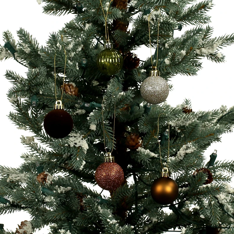 7 Pack 1.5" Gingerbread Forest Shatterproof Ball Ornaments by Ashland®