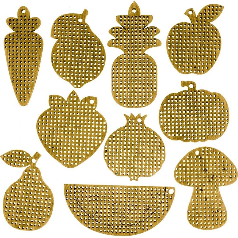 Wonderland Crafts Fruits & Vegetables Embroidery Blanks Set