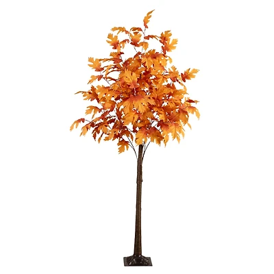 7ft. Pre-Lit Autumn Maple Artificial Fall Tree with 450 Warm White LED Lights