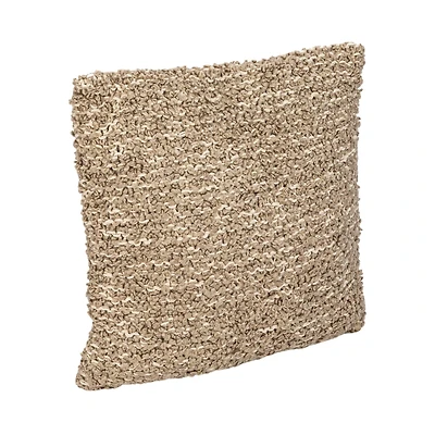 Hello Honey® 20" Woven Cotton Blend Bouclé Pillow